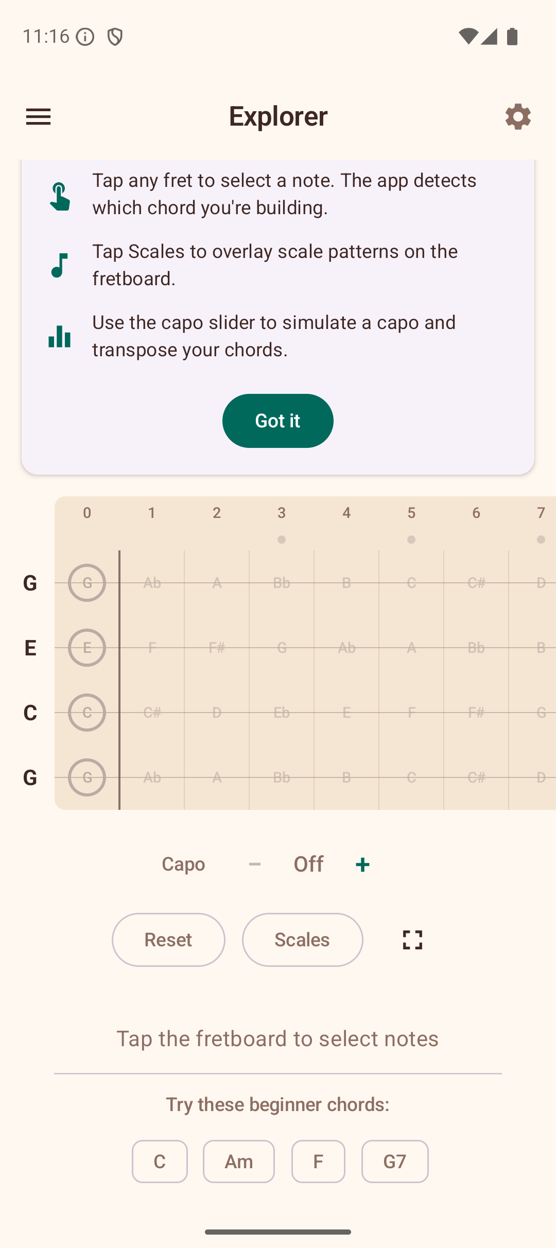 Beginner chord suggestions